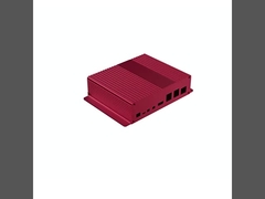 160*46*150mm एनोडाइज्ड ब्लैक एल्यूमिनियम कूलिंग केस जिसमें फ्लैंज वॉल माउंट है