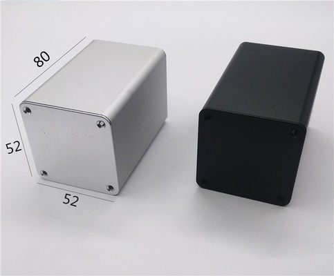 Square 52*52*80mm Sanded Black Anodized Aluminum Box Telecom Enclosure Low MOQ