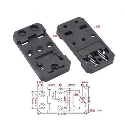 A-35-1 PA66 DIN Rail Bracket Plastic Clip Guide Rail Buckle Of Simple PCB Circuit Board Mounting Bracket DIN Rail Mounting PCB Carrier PCB Bracket