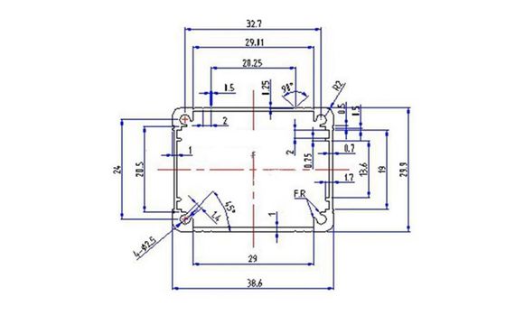 Small Aluminum Metal Housing For Transformer Project Box Width38mm Height30mm In Gold Color