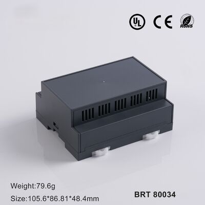 DIN Rail Enclosure BRT80034 105.6x86.8x48.4mm DIN Rail Box For Industrial Control & Power Supply