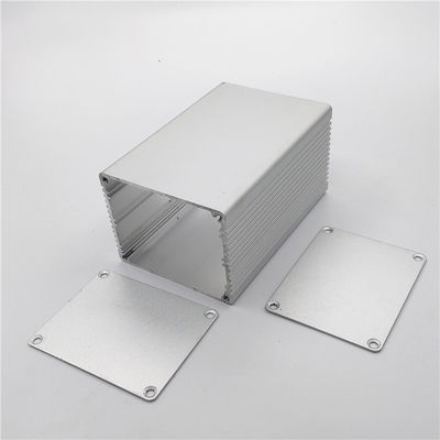 Custom Sanded Silver 67*53*100mm Extruded Aluminum Box for PCB Enclosure