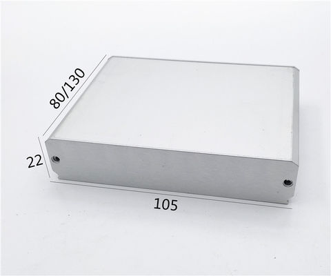 Low MOQ Anodized Silver 105*22*80/130mm Extruded Aluminum Case for Electrical