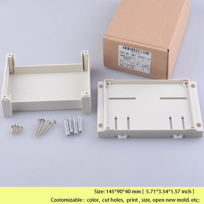 इलेक्ट्रॉनिक Diy स्विच बॉक्स केबल जंक्शन बॉक्स 145 * 90 * 40 मिमी . के लिए पीएलसी दीन रेल संलग्नक
