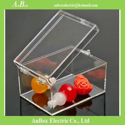 पॉली कार्बोनेट आयताकार स्पष्ट प्लास्टिक संलग्नक बॉक्स